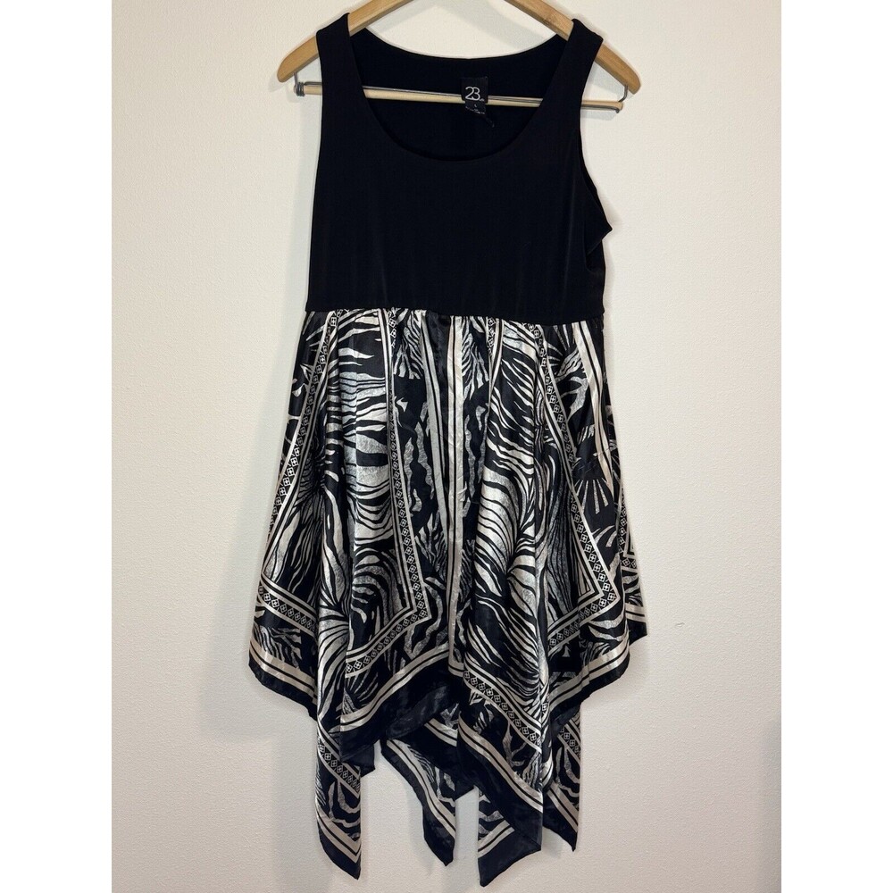 23rd St Dress Womens L Black Vintage 90s Handkerchief  Fairy grunge Whimsygoth